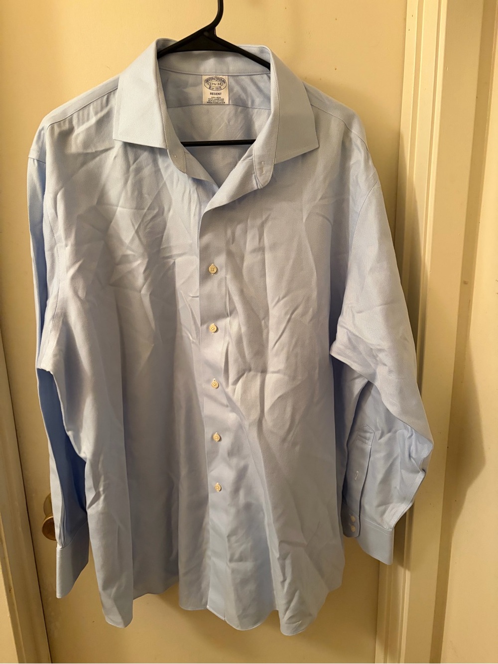 Brooks Brothers Pale Blue Dress Shirt - Spread Collar